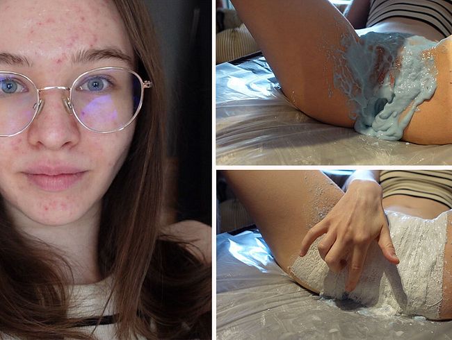 Fotze in GIPS!! Meine riesigen Schamlippen machten den besten Abdruck!!